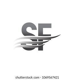 Initial SF wing logo, grey color vector logotype, logo for company name business and company identity.
