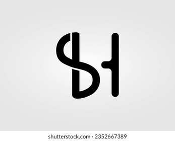 Initial SH letter Logo Design vector Template. Monogram, lettermark SH logo Design
