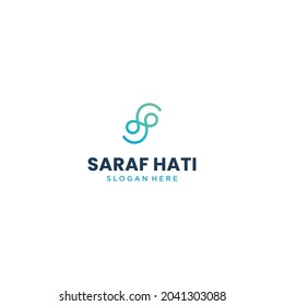 Diseño inicial del logotipo de SH. inspiración para el logotipo de letter SH. logotipo minimalista en estilo moderno y arte lineal