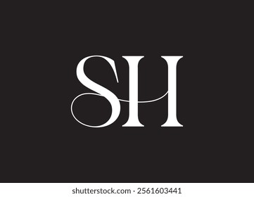 Initial SH Logo Design Vector
