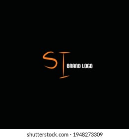 Initial SI logo handwriting vector