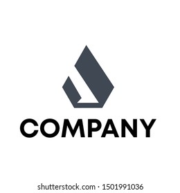 initial A sign letter icon template