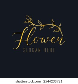 Plantilla inicial de Ilustración vectorial de diseño de logotipo de firma.