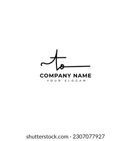 To Initial signature logo vector design