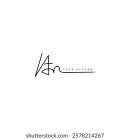 An initial signature logo vector design
