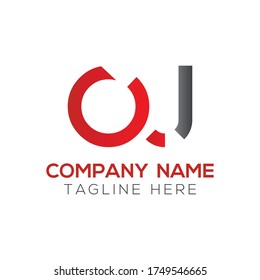 Initial Simple Letter OJ Logo Design Vector Template. Abstract Minimal OJ Letter Logo Design