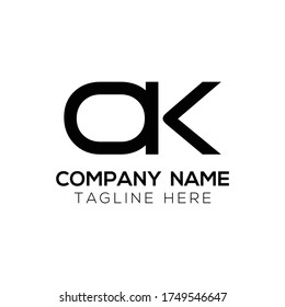 Initial Simple Letter OK Logo Design Vector Template. Abstract Minimal OK Letter Logo Design
