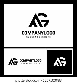 initial simple logo afg vector 