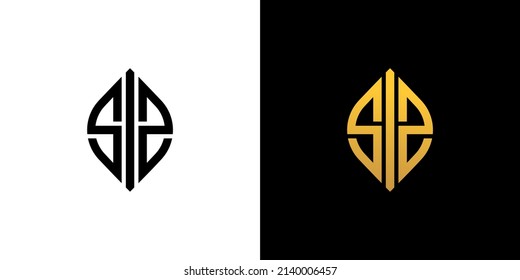 initial SIZ Letter Logo Design Monogram Icon Vector Template.S12