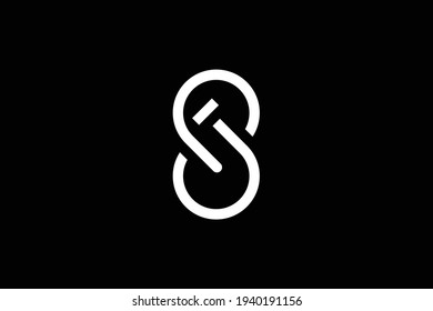 Initial SJ JS modern monogram and elegant logo design, Professional Letters Vector Icon Logo on black background.