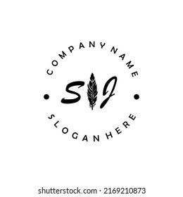 Initial SJ letter logo vector illustration