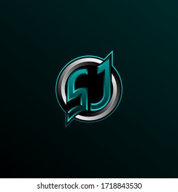 Initial SJ logo design, Initial SJ logo design with Circle style, Logo for game, esport, community or business.