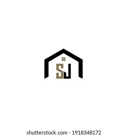 Initial sj logo design template Vector construction