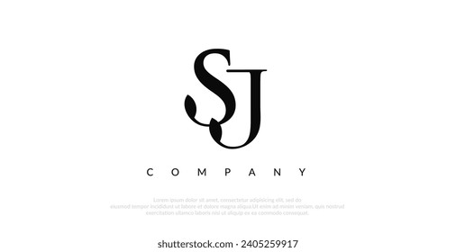 Initial SJ Logo Design Vector 