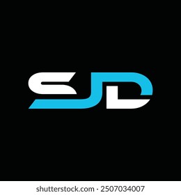 Inicial SJD Simple Geometric Business Icon Logotipo de Plantilla de diseño creativo