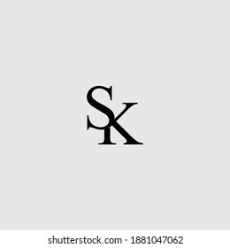 Initial sk ks vector logo desing