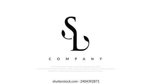 Initial SL Logo Design Vector 