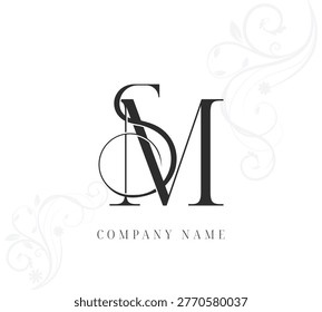 Initial SM MS logo design vector