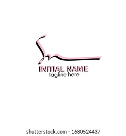 Initial Sn handwriting logo vector