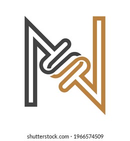 Initial SN Letter Logo Design Vector Template