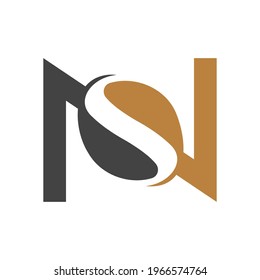Initial SN Letter Logo Design Vector Template