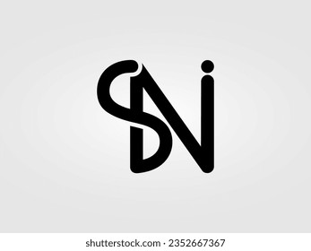 Initial SN letter Logo Design vector Template. Monogram, lettermark SN logo Design
