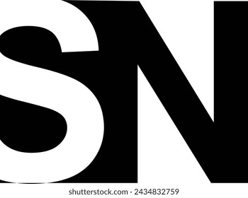 Initial SN letter Logo Design vector Template. Monogram, letter mark SN logo Design