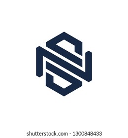 initial SN logo template