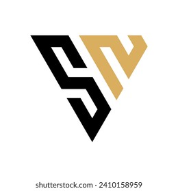 Initial SN Triangle Logo Design