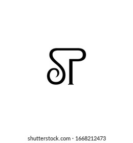 Initial SP Letter Logo design vector. Illustration of Letter SP Logotype template element