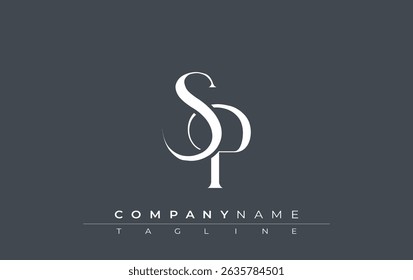 Initial SP Logo Design Vector. Elegant Monogram Logo Design with Decorative Elements and Typography