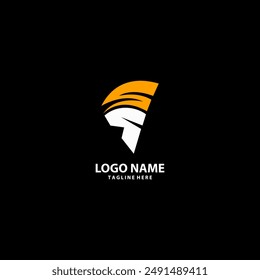 initial SP spartan logo design