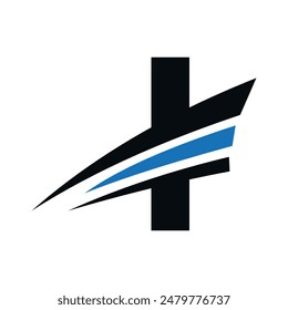 Initial Speed boat Logo combine with letter I vector template