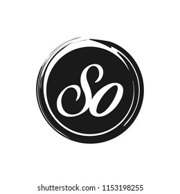 SO initial splash logo template vector