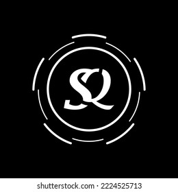Initial SQ Letter Logo Design.letter sq creative logo design vector