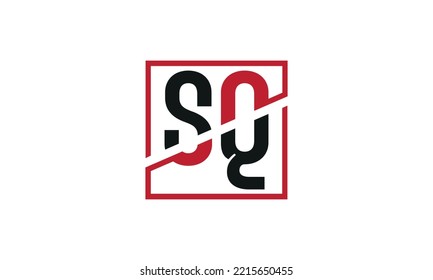 Initial SQ logo design vector