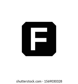 Initial Square Letter F Icon Logo Vector Template. Abstract Square F logo. Square Letter F App Icon.