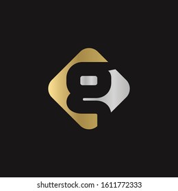 Initial Square Letter G Logo With Creative Typography Vector Template. Abstract Letter G Logo Design