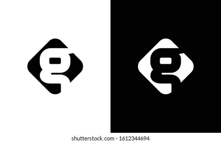 Initial Square Letter G Logo With Creative Typography Vector Template. Abstract Letter G Logo Design