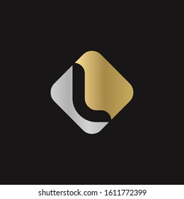 Initial Square Letter L Logo With Creative Typography Vector Template. Abstract Letter L Logo Design