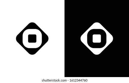 Initial Square Letter O Logo With Creative Typography Vector Template. Abstract Letter O Logo Design