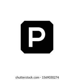 Initial Square Letter P Icon Logo Vector Template. Abstract Square P logo. Square Letter P App Icon.