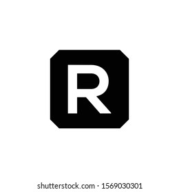 Initial Square Letter R Icon Logo Vector Template. Abstract Square R logo. Square Letter R App Icon.