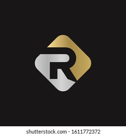 Initial Square Letter R Logo With Creative Typography Vector Template. Abstract Letter R Logo Design