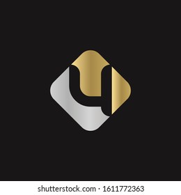 Initial Square Letter Y Logo With Creative Typography Vector Template. Abstract Letter Y Logo Design