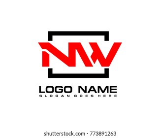 Initial square N &  logo template vector