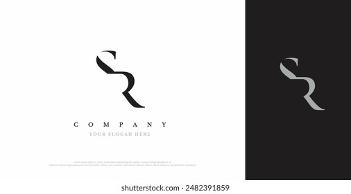 Initial SR Logo Design Vector 