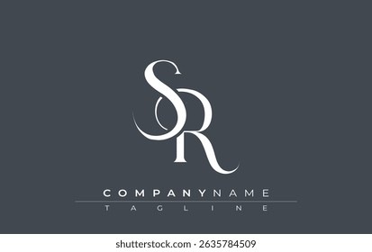 Initial SR Logo Design Vector. Elegant Monogram Logo Design with Decorative Elements and Typography
