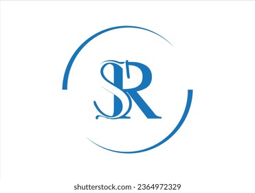Initial SR, RS letter logo and template


