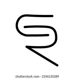 Initial SR RS logo creative design vector